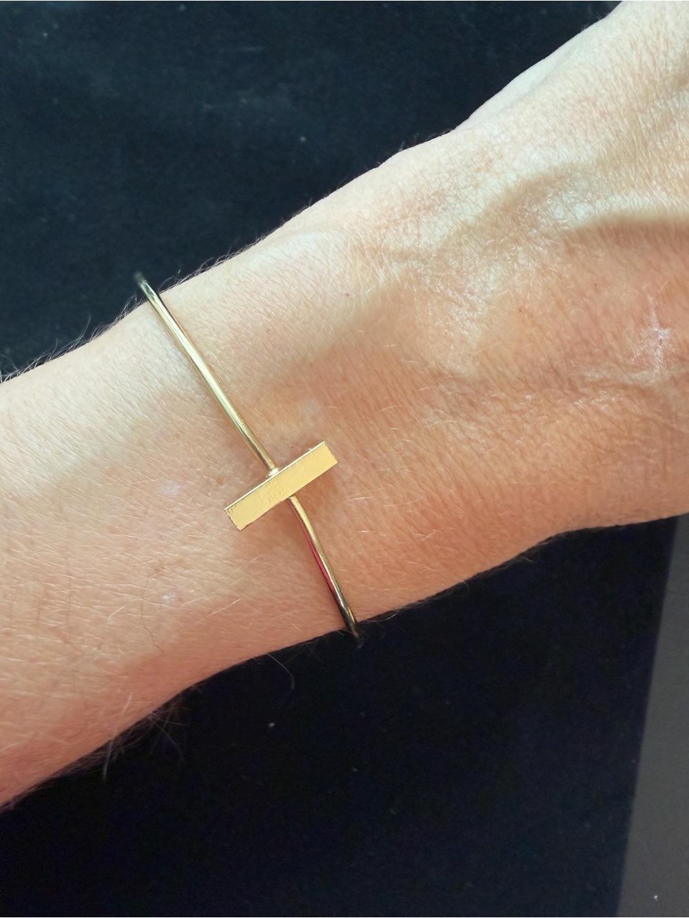 NWOT. Plunder Gold Bar Cuff Bracelet - Gold